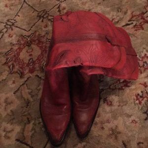 Super cute red cowgirl boots